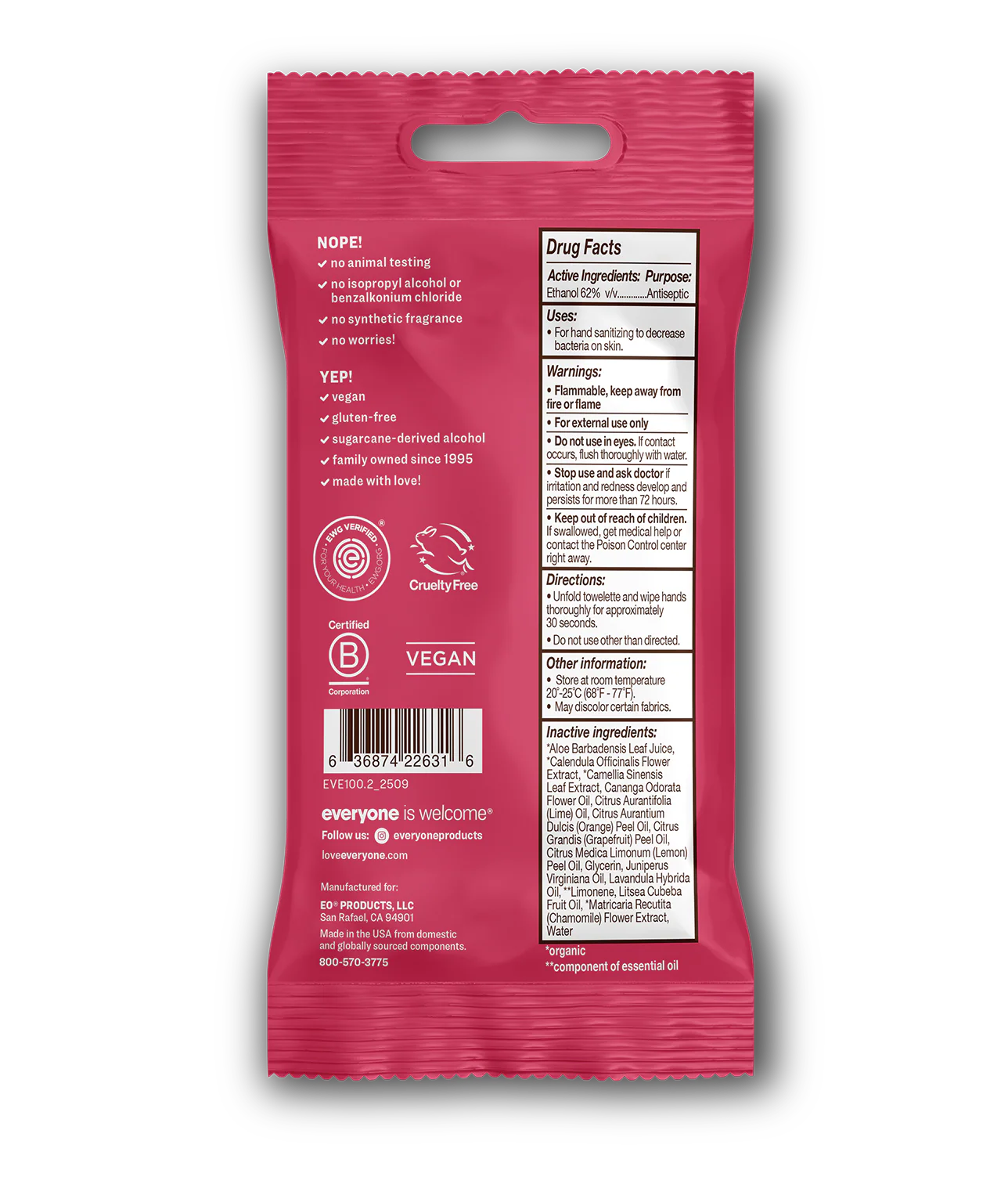 Ruby Grapefruit 15ct Resealable Hand Sanitizer Wipes Case Pack of 36 - Image 4